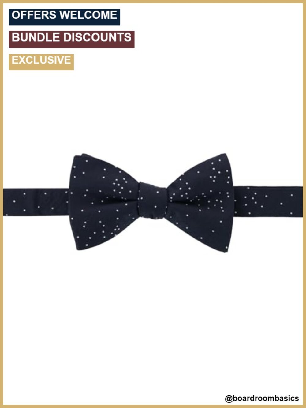 Trafalgar Men's Mystere Silk Bow Tie Metallic Star Adjustable Formal